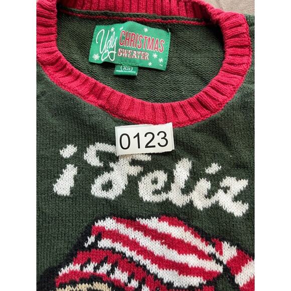 Ugly Christmas sweater XS extra small womens sweater pug dog feliz navi dog‎ - Picture 5 of 5